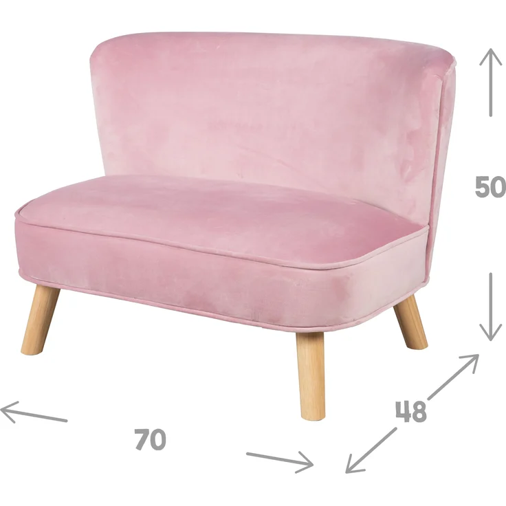 roba Bundle 'Lil Sofa' - Kindersofa - Kindersessel - Dekokissen Wolke - Rosa / Mauve – Bild 7