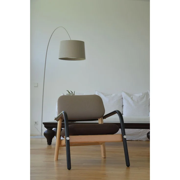 Sessel Billy aus weichem Stoff, Retro Chic Design, schwarz braun beige, eleganter Komfort für Dein Zuhause – Bild 7