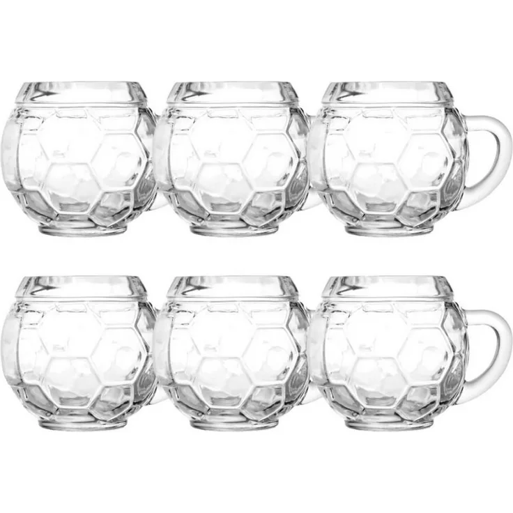 ich-zapfe Bierglas Bierglas 6er Set Biergläser Fussball Bierkanne 0,3 Liter