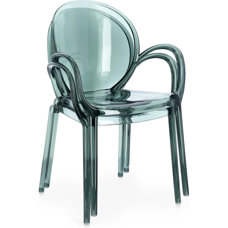 Gartenstuhl Allican 4er-Set Kunststoff, modern mit Armlehne, stapelbar, mint – für Innen und Außen – Bild 3