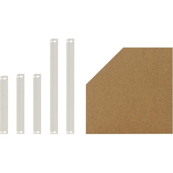 shelfplaza HOME 70x40 cm Fachboden-Set Eckregal in weiß für HOME Eckregale mit 175 kg Traglast pro Boden