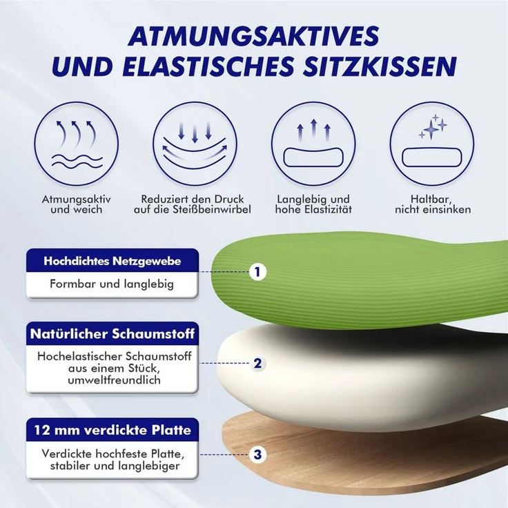 Adormii Bürostuhl bürostuhl ergonomisch,schreibtischstuhl mit verstellbarer Lendenstütze (Ergonomischer bürostuhl mit verstellbaren Armlehnen, büro stuhl bis zu 135° neigbar, ergonomic office chair mit höhenverstellbarer, atmungsaktiv und komfortabel, ... – Bild 4