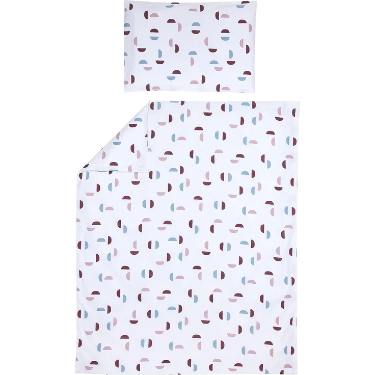 Meyco Baby Kinderbettwäsche Shapes Lilac, Jersey, 1 teilig, 100x135 cm