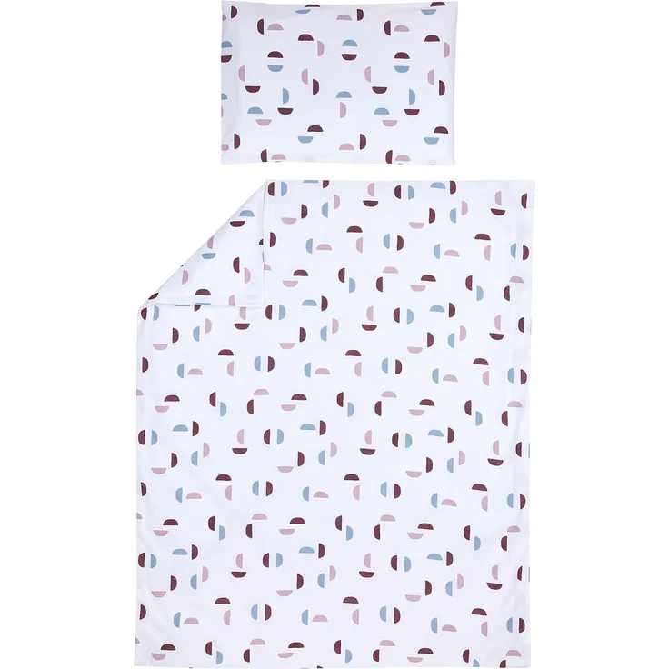 Meyco Baby Kinderbettwäsche Shapes Lilac, Jersey, 1 teilig, 100x135 cm