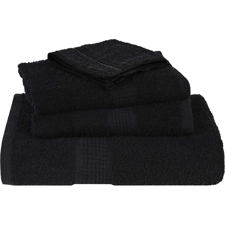 vidaXL Waschtücher FROGN 2 Stk. Schwarz 30x30 cm 360 g/m² 136944 – Bild 3