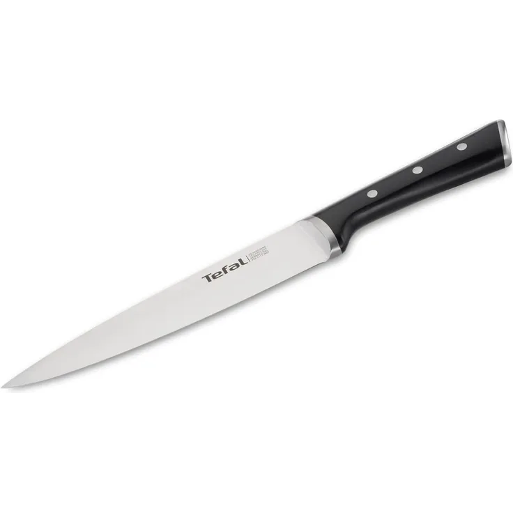 Tefal 'K23207 Ice Force' Fleisch und Schinkenmesser, Edelstahl schwarz, 20 cm