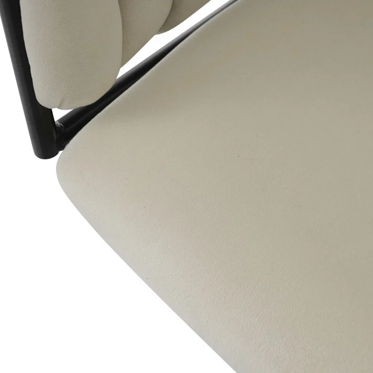 Merax Samt-Esszimmerstuhl, 2er set, Schlafzimmer-Drehstuhl, Freizeit-Drehstuhl mit vier Stützbeinen aus Metall, beige – Bild 10