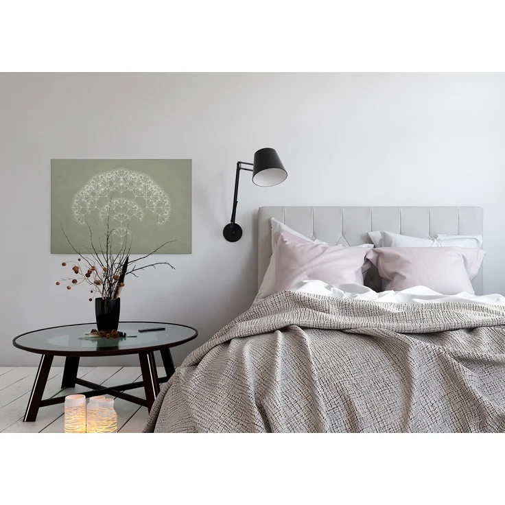 Leinwandbild Geometrisch Grün Weiß 90x60 DD120407 Wandbild Leinwand Modern – Bild 3