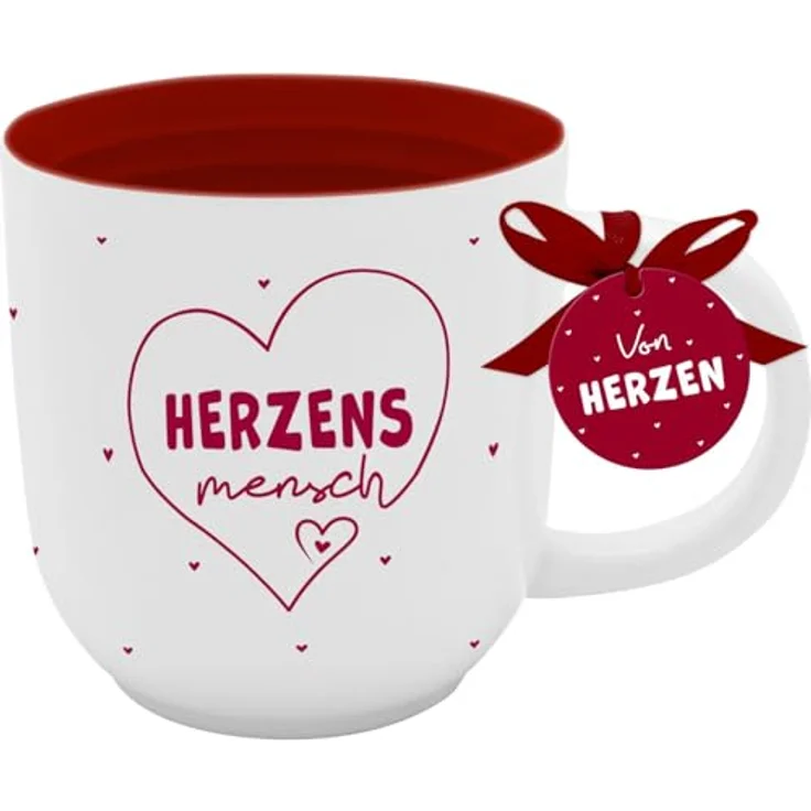 Tasse Kaffeetasse Kaffeebecher 50cl Geschenk Weihnachten Sheepworld HERZEN 51194 – Bild 4