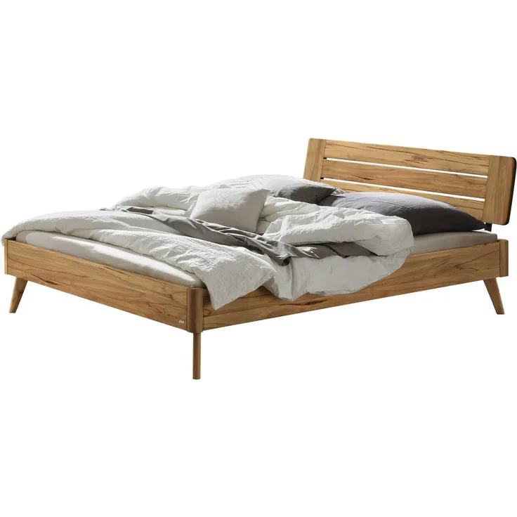 Hasena Massivholzbett Rubiera Wildbuche geölt, Lounge-Design 180x220 cm, Fußhöhe 20 cm – Lounge