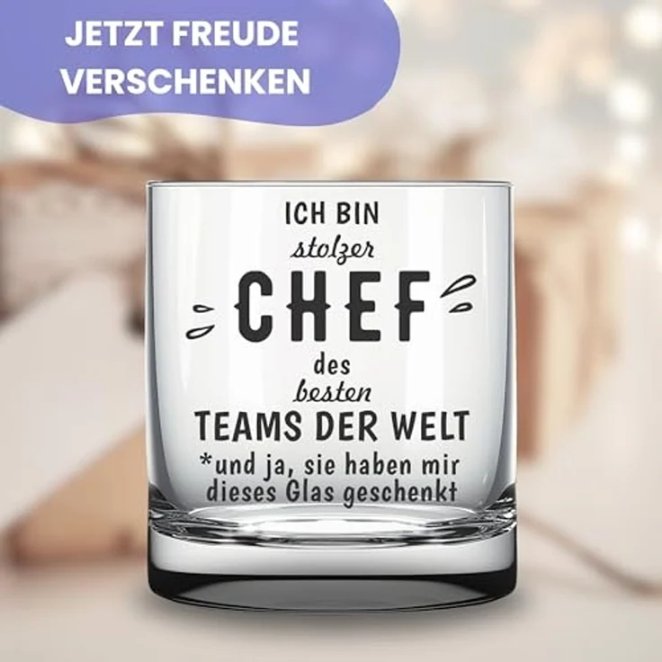 Lasernauten Whiskyglas Whiskyglas mit Gravur Geschenk für den Chef Boss witzig Trinkglas, mit Gravur – Bild 4