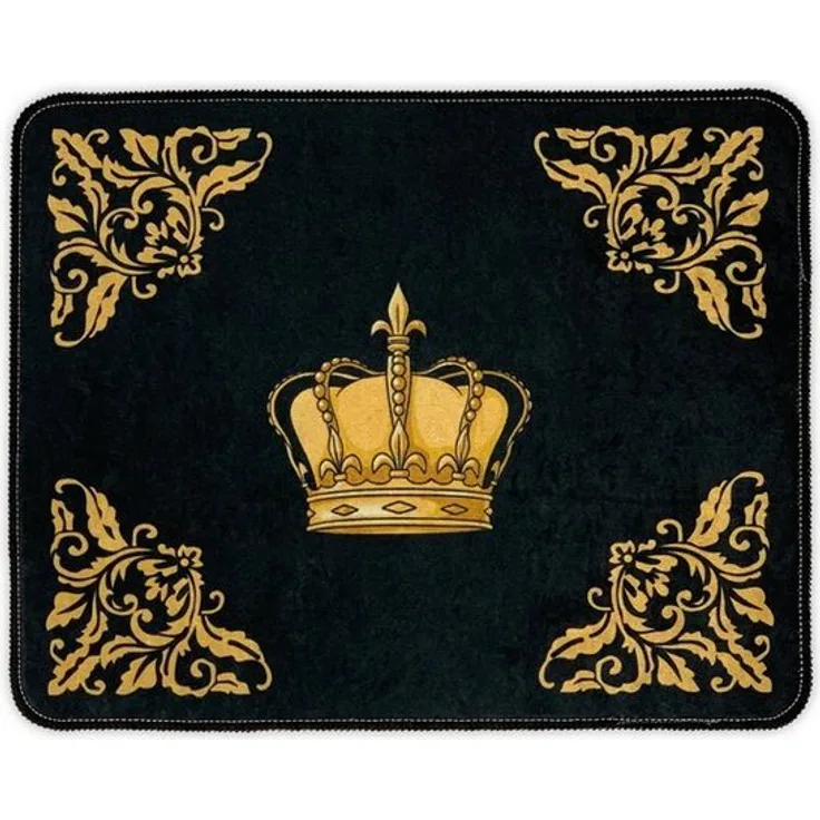 Belle Arti Badematte Luxus Badvorleger Duschvorleger Badteppich Antirutsch schwarz gold, rutschhemmend, antirutsch, fußbodenheizunggeeignet, strapazierfähig, rutschfest, pflegeleicht, Polyester, Badematte Set Löwe Amphore Krone, rutschfest, weich, saug...