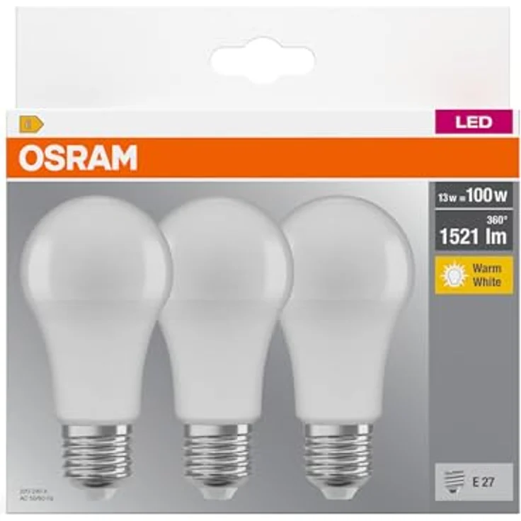Osram Base Classic A100 LED Lampe E27, 1521 lm, Warmweiß (2700K), 14 W, EEK F – Bild 6