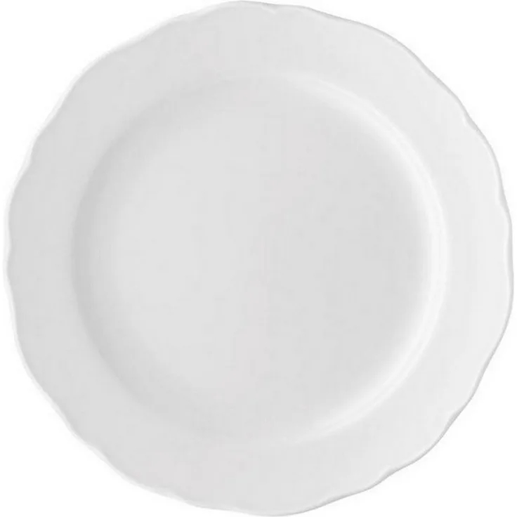 Hutschenreuther Maria Theresia Frühstücksteller, mit Fahne, Teller, Porzellan, Weiß, Spülmaschinenfest, Ø 21 cm, 10021