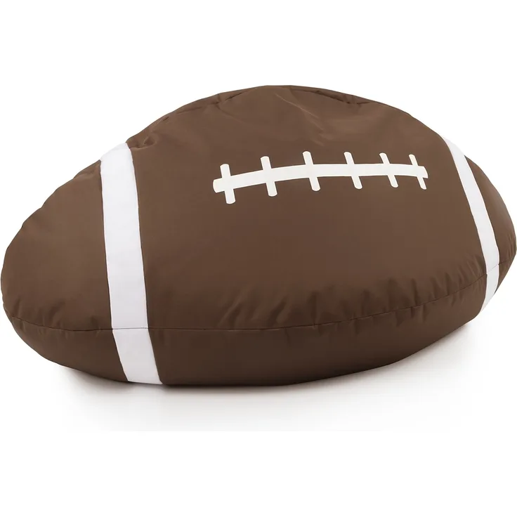 Lumaland Football-Sitzsack für In-& Outdoor, Polyester Braun, 80x160 cm