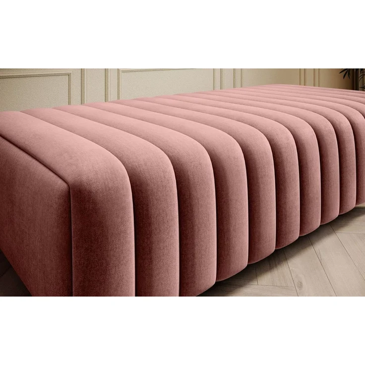 Polsterhocker Designerhocker Hocker ELENI Stoff Monolith Altrosa – Bild 2
