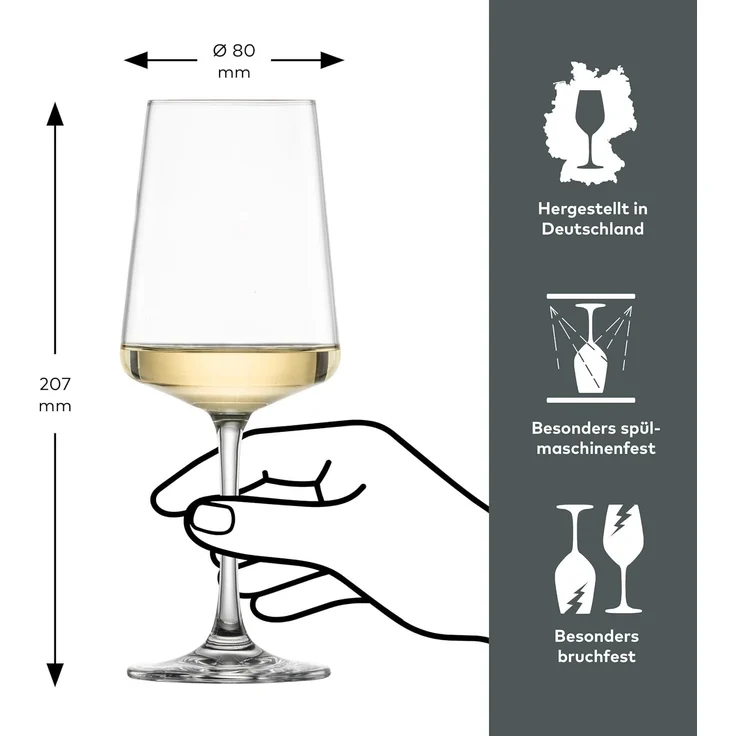 SCHOTT ZWIESEL Gläserset MioVino (12er-Starterset), moderne Weingläser und Sektgläser im Set, spülmaschinenfeste Tritan-Kristallgläser, Made in Germany (Art.-Nr. 124072) – Bild 9