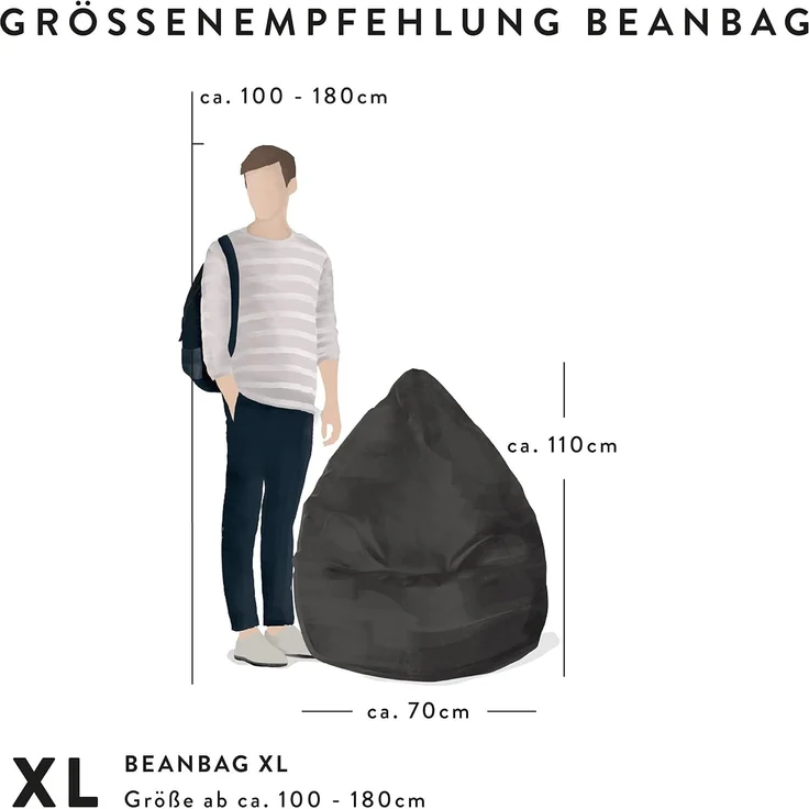 MAGMA Sitzsack Easy altrose (Größe: XL, 220 l) – Bild 6