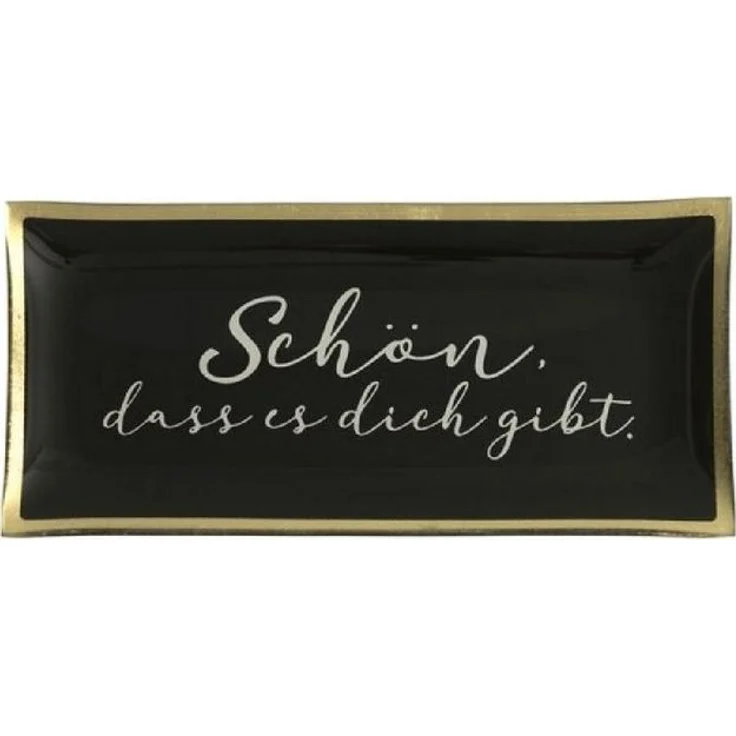 Giftcompany Schmuckkassette Glasteller Love Plates Schön dass es Dich gibt (21cm) – Bild 4