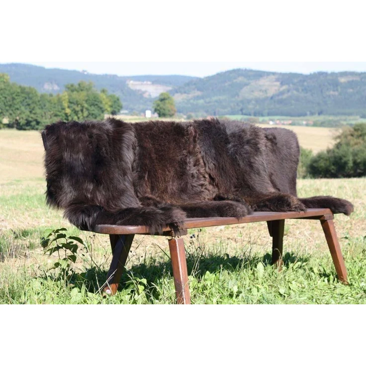 Lammfell Natur Farben Farbe: Espresso | Größe: 110-120 – Bild 7