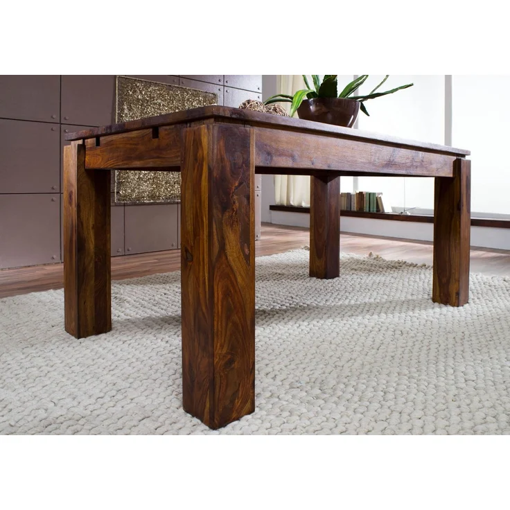 Esstisch mit Ansteckplatten Sheesham 180-220/260 x 90 x 76 life honey lackiert METRO LIFE #159 – Bild 3