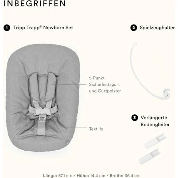 Stokke Tripp Trapp® Neugeborenen Set Grey grau – Bild 4
