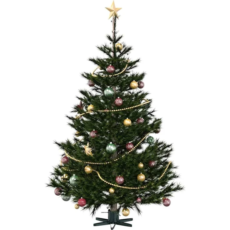 vidaXL Weihnachtsbaumständer Grün 50 x 50 x 15,5 cm Stahl 42019198 – Bild 3