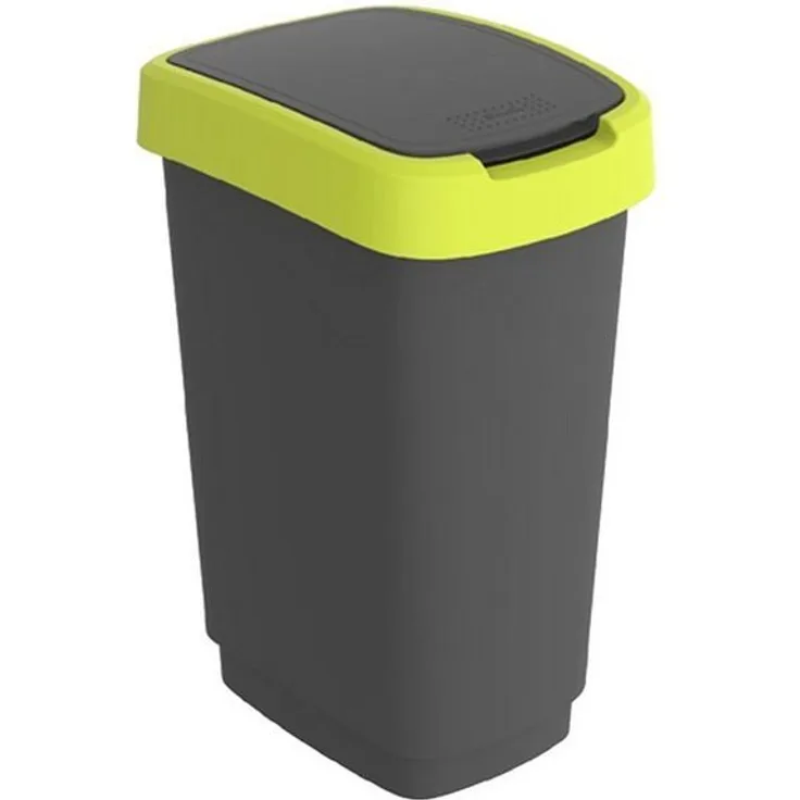 ROTHO Mülleimer Twist Mülleimer mit Deckel 25l, Kunststoff (PP)