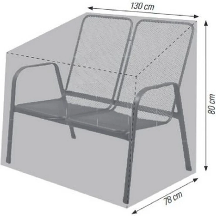 acamp Gartenmöbel-Schutzhülle atmungsaktive Abdeckhülle für 2-Sitzer Gartenbank (Schutzhülle für Gartenmöbel), Plane, Abdeckung, Möbelschutz, Regenschutz, Maße: 130 x 78 x 80 cm – Bild 3