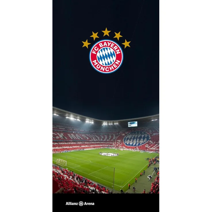 BERONAGE Strandtücher FC Bayern München Badetuch Allianz Arena 75x150 cm Strandtuch Fußball, (1-St), Frottee in Velours-Qualität