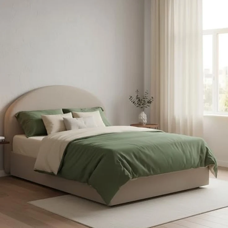 Talamo Italia - Consolata Doppelbett, Bettkasten mit Kunstlederbezug, 100 % Made in Italy, Öffnung vorne, inklusive Matratze 160x190 cm, Taupe – Bild 1