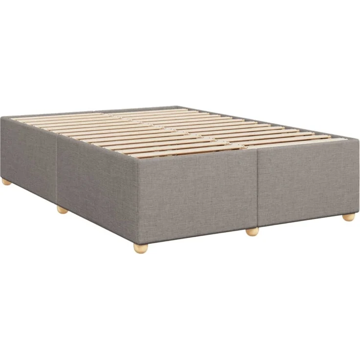 vidaXL Boxspringbett mit Matratze Taupe 160x200 cm Stoff 3289028 – Bild 9