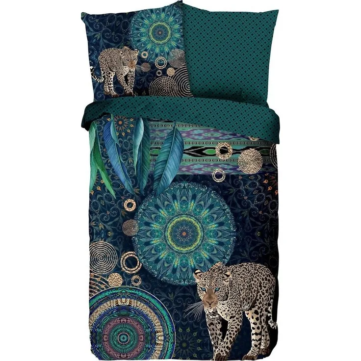 HIP Mako Satin Bettwäsche 2 teilig Bettbezug 155x220 cm Kopfkissenbezug 80x80 cm Imena 6675.99.12 Multi