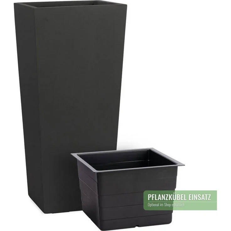 Pflanzwerk® Pflanzkübel CONIC Premium Blumenkübel Pflanzsäule Fiberglas mit Lotus-Effekt, Fiberglas - Handgefertigt - Rechteckig - Frostbeständig – Bild 2