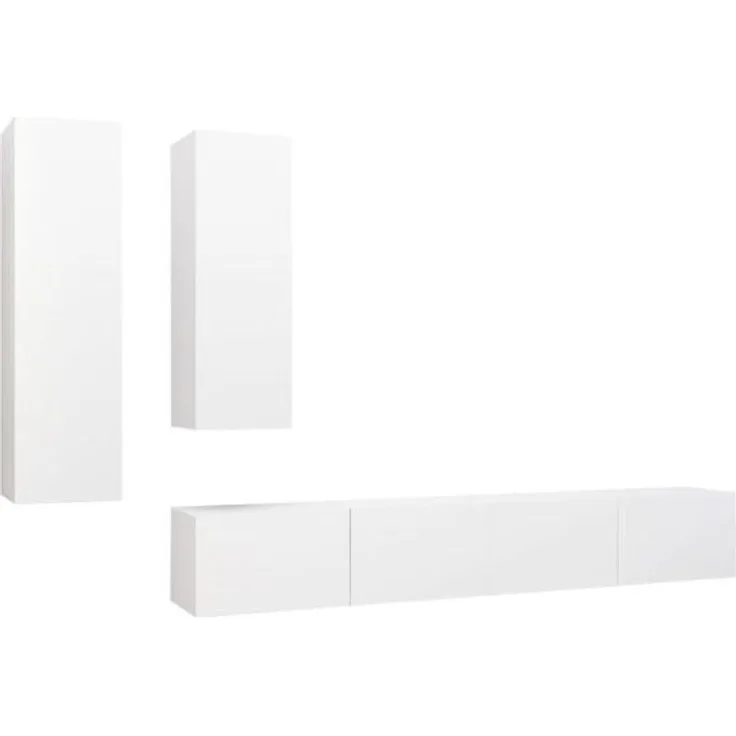 vidaXL 4-tlg. TV-Schrank-Set Weiß Spanplatte [3078733]