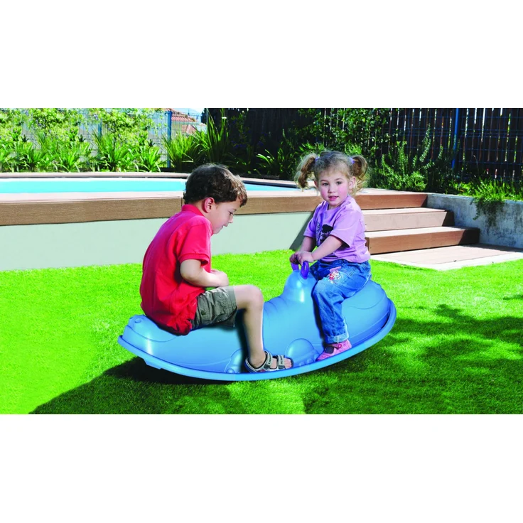 Starplast Wippe Hippo Rocker blau Kinderwippe Wippschaukel Outdoor Garten – Bild 7