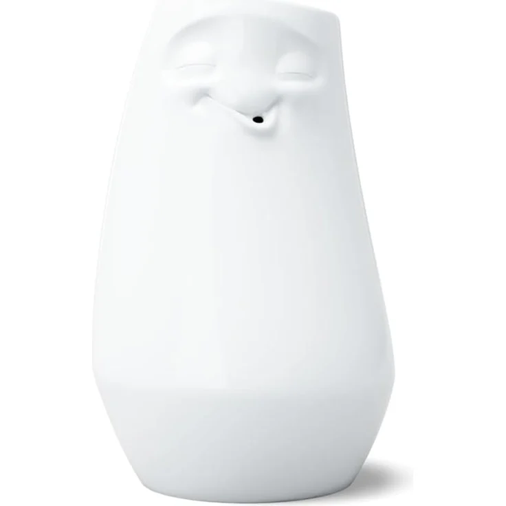 Tasse Vase Gesicht entspannt weiß lustige Blumenvase Fiftyeight Porzellanvase – Bild 1