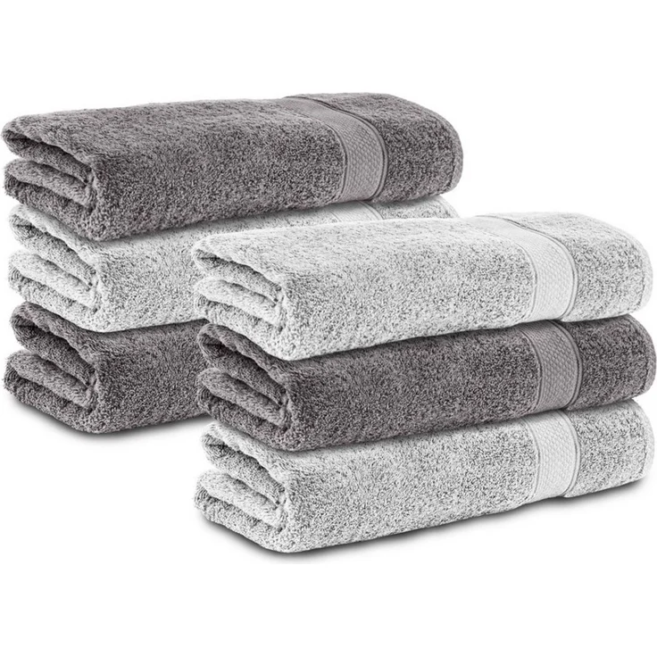 Komfortec Handtuch Set 100% Baumwolle, 470 g/m², Frottee (6-St), Badetücher 50x100 cm Set, Weich – Bild 5