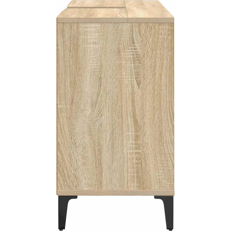 vidaXL Waschbeckenunterschrank mit Regal Sonoma-Eiche 80 x 33 x 60 cm 881271 – Bild 7