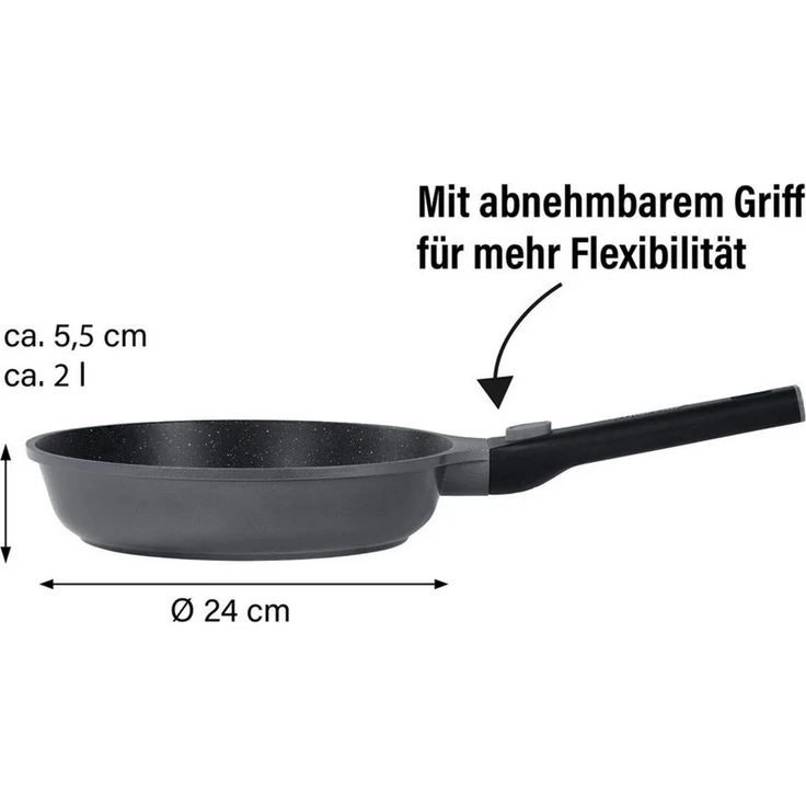 STONELINE Bratpfanne, Aluminiumguss (1-tlg), mit echten Steinpartikeln, induktionsgeeignet, Designed in Germany – Bild 3