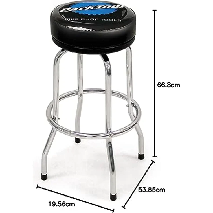 Park Tool STL-1.2 Barhocker, drehbar, gepolstert, verchromte Stahlbeine, Blau, Einheitsgröße – Bild 2