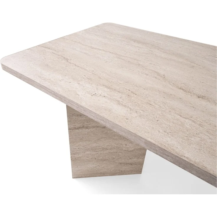 Calicosy 'LOFT' Esstisch mit rechteckiger Platte und 2 Beinen L180 cm - Beige - Beige – Bild 7