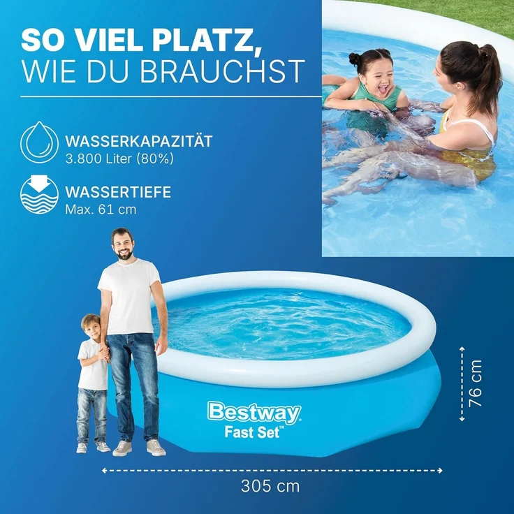 Bestway Swimmingpool-Set Fast Set 305x76 cm 57270 91641 – Bild 4