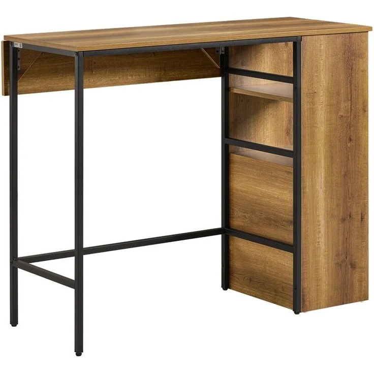 SoBuy FWT98-PF Bartisch, Spanplatte, Melamin, Braun, 110 x 105 x 50 cm – Bild 1