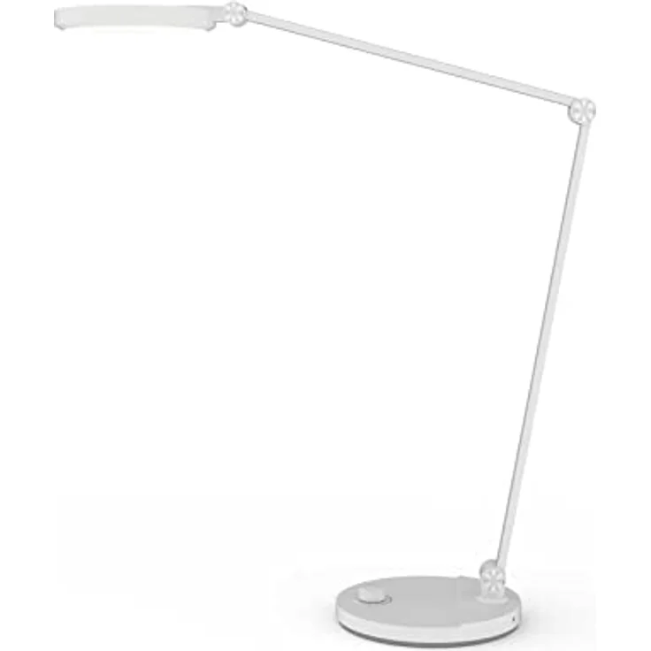 FeinTech LTL00120 LED Schreibtischlampe dimmbar mit Drehknopf, weiß, flexible Lichtfarbe und Helligkeitseinstellung – Bild 5