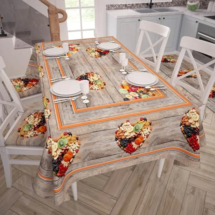 PETTI Artigiani Italiani - Teppich für Küche, rutschfest, Waschbar, Läufer für Küche, Küchenläufer, 52x340 cm, Design Trockenfrüchte, 100% Made in Italy – Bild 3