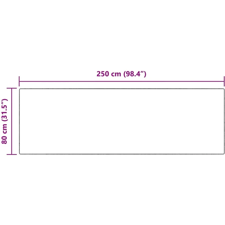 vidaXL Rutschfester Kunstfellteppich Olite Beige 80 x 250 cm Polyester 42021634 – Bild 9