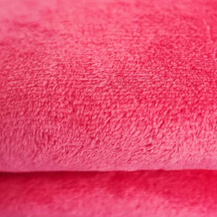 Kuschelige Decke 220x240 cm Fleecedecke Wohndecke aus Polyester Tagesdecke Rosa – Bild 2
