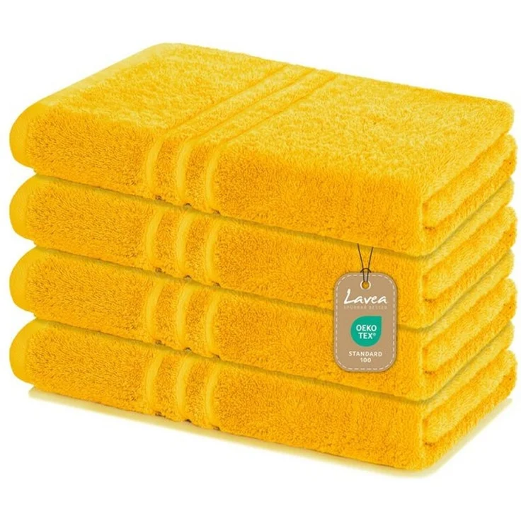 Lavea Duschtücher 4er Set Duschtuch 70 x 140 cm, Elena Frottee Handtücher, (Set, 4-St), Dusch-Handtuch, 500 g/m² Frottier, weich & saugstark, pflegeleicht – Bild 4