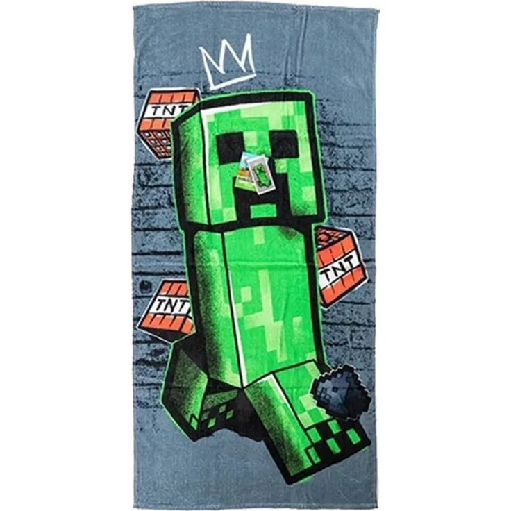 Minecraft Badetuch Minecraft Metro Art Creeper Strandtuch 70x140cm 100% Baumwolle, 100% Baumwolle (1-St) – Bild 2